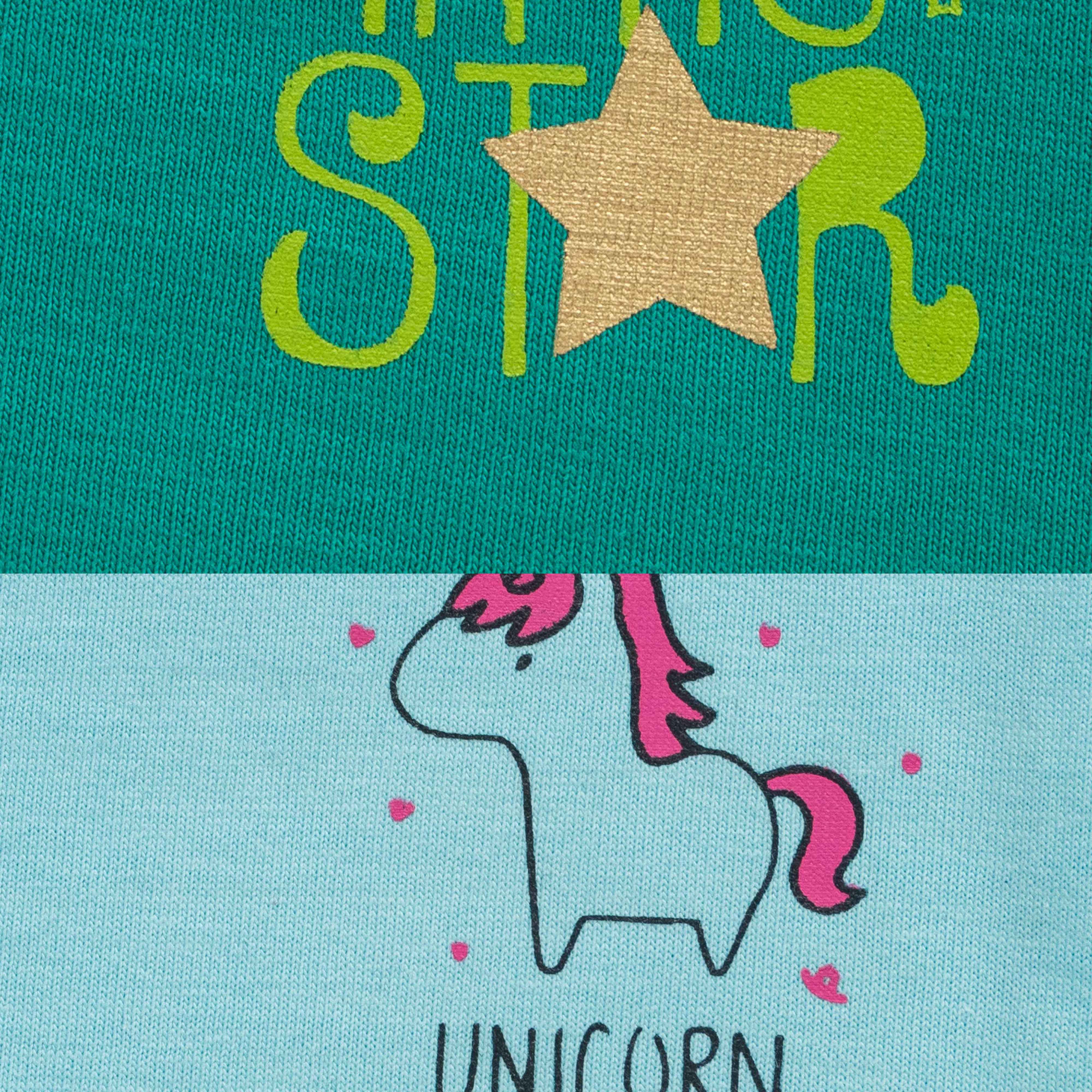 Infant Girls Unicorn & Little Star Printed Shorts Pack of 2