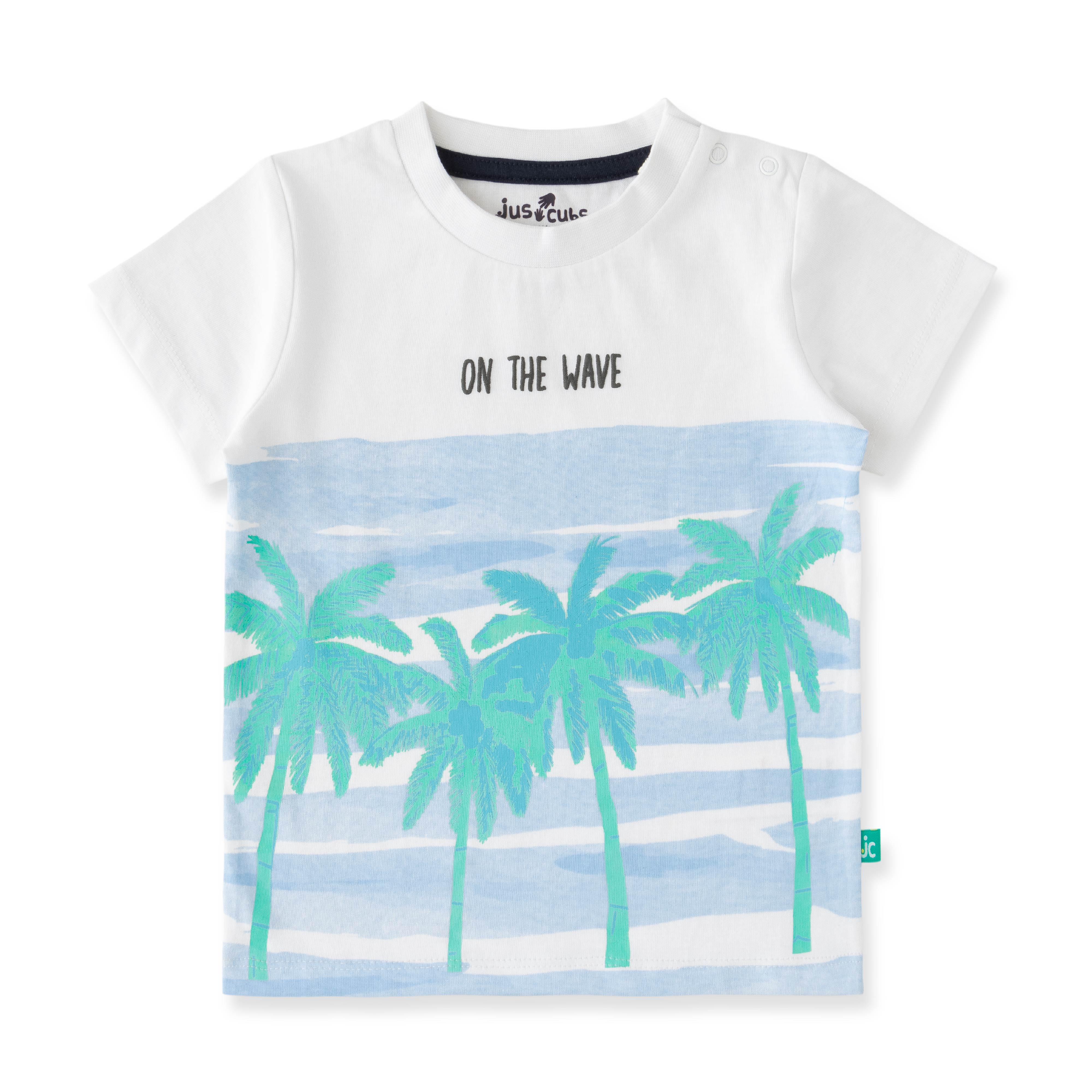 Baby Boys  On The Wave Printed T Shirt & Solid Shorts Set