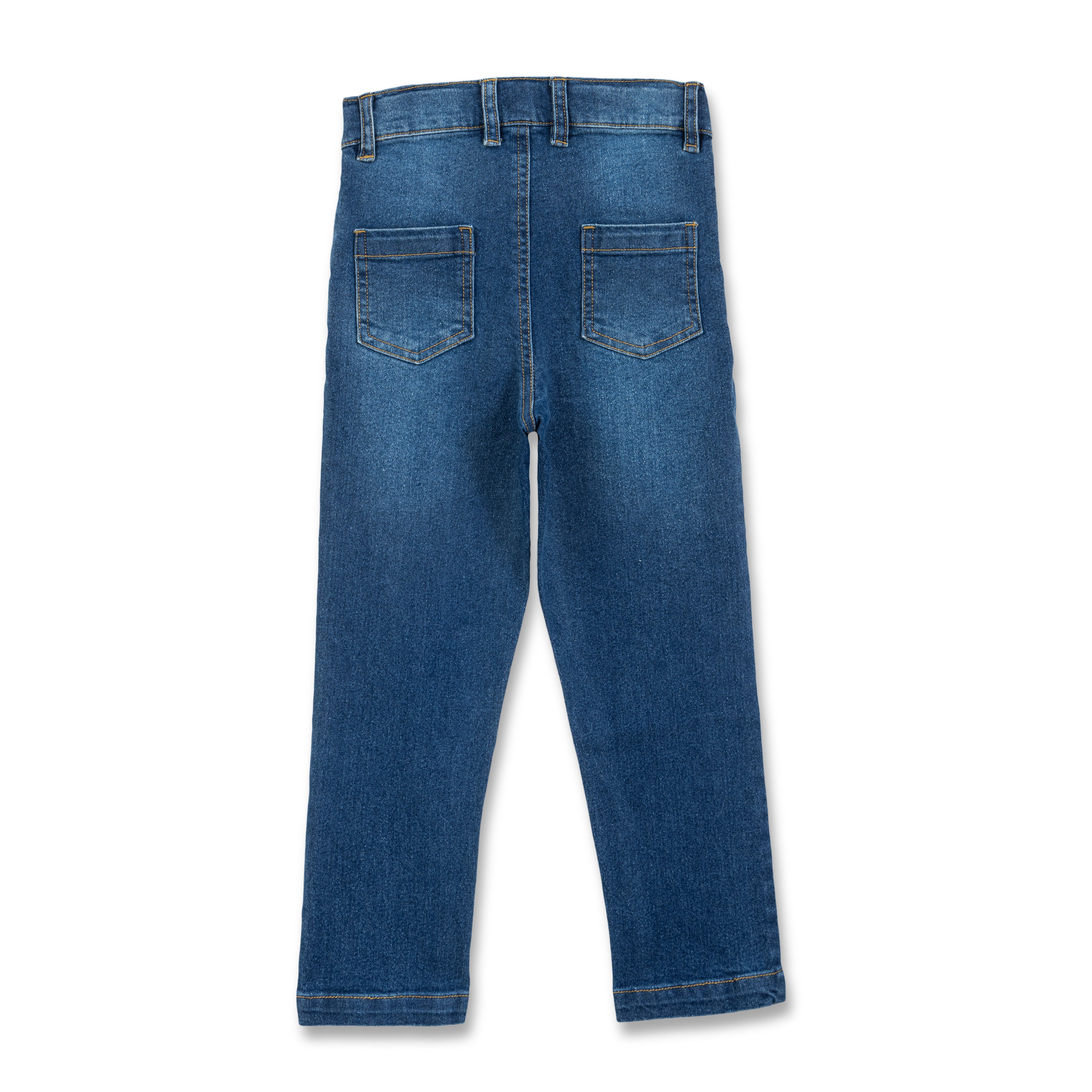 JusCubs  Button Down Denim Full Length Jeans -Blue