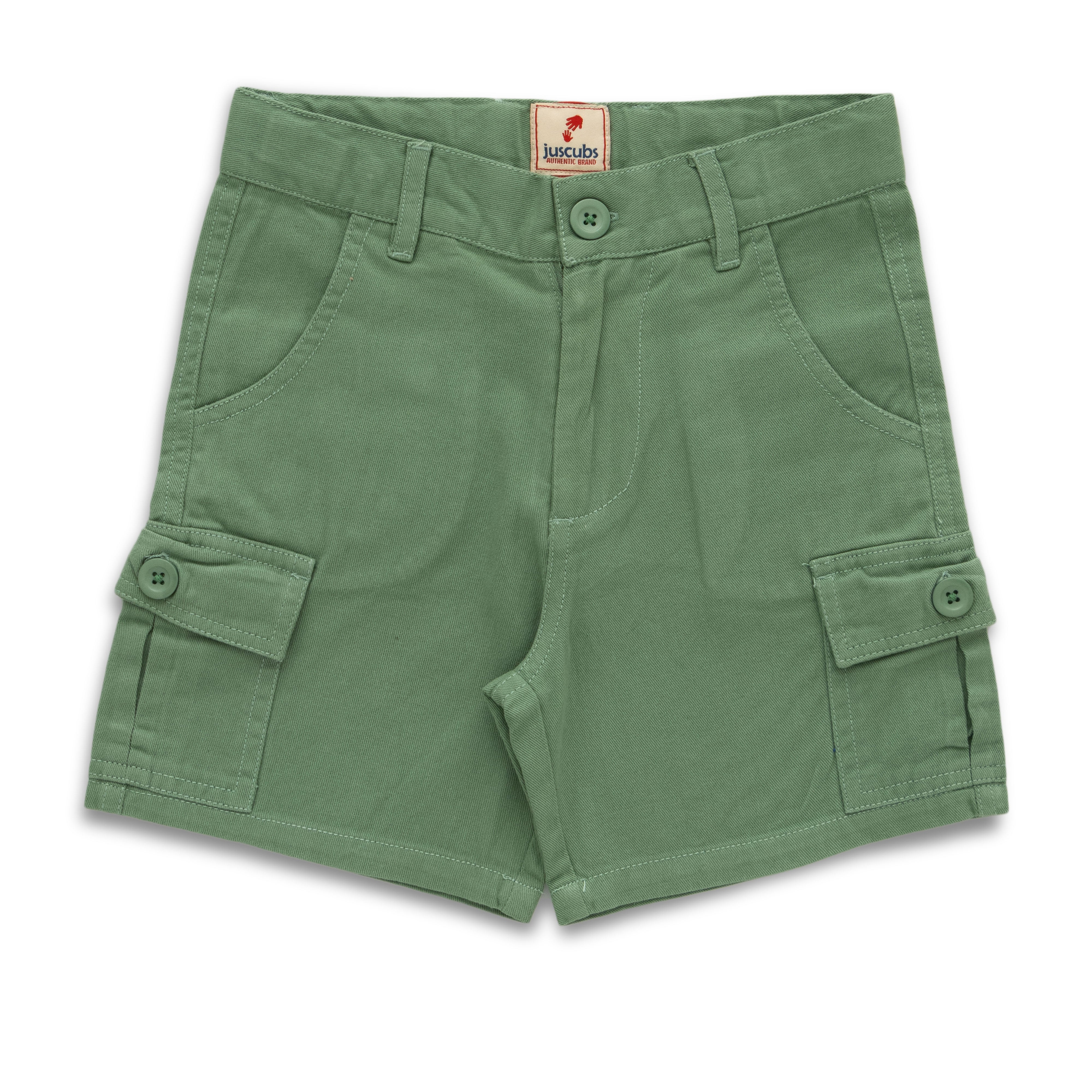 Boys Cotton Toddlers Solid Shorts