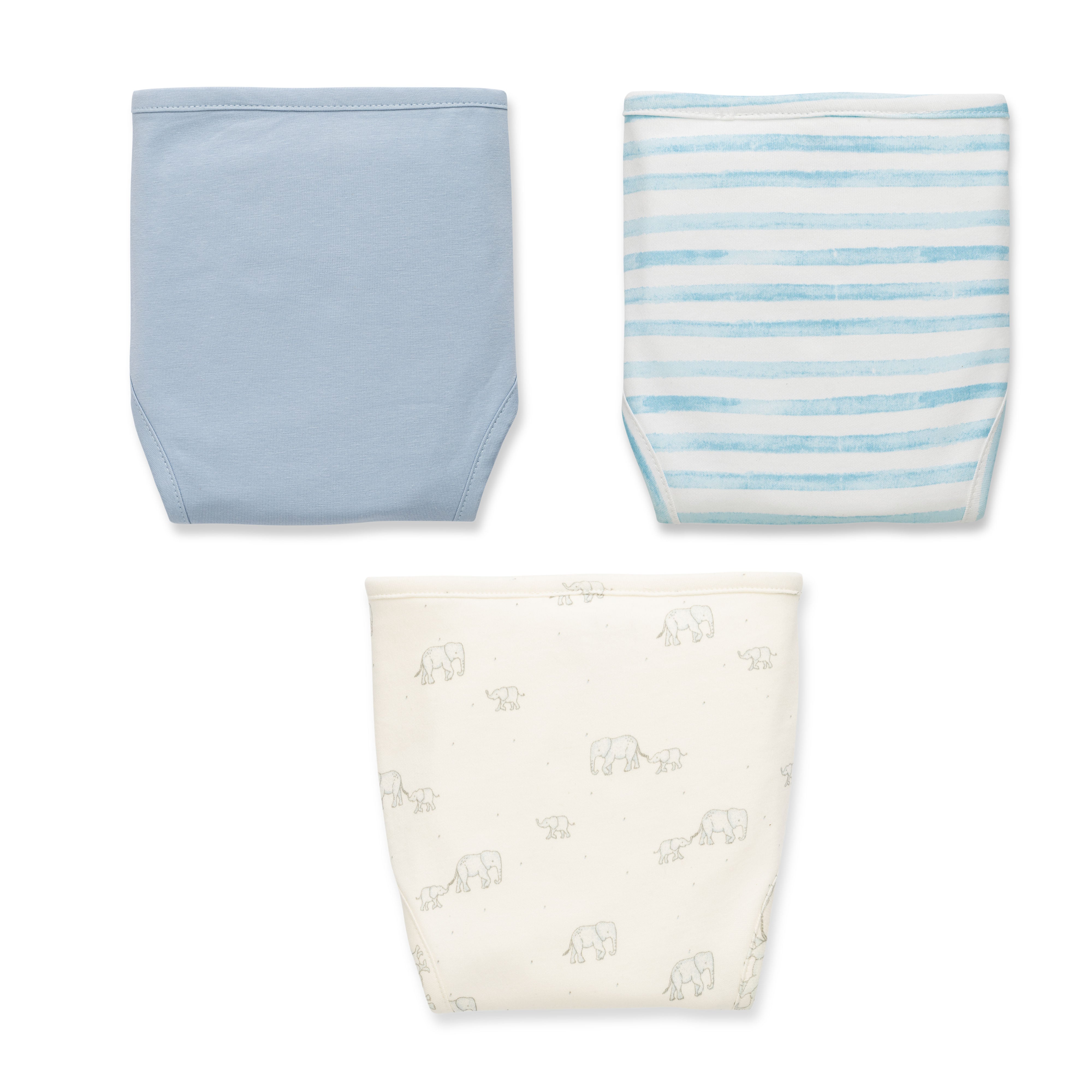 Boys Front Open  Nappy With Velcro Pack Of 3