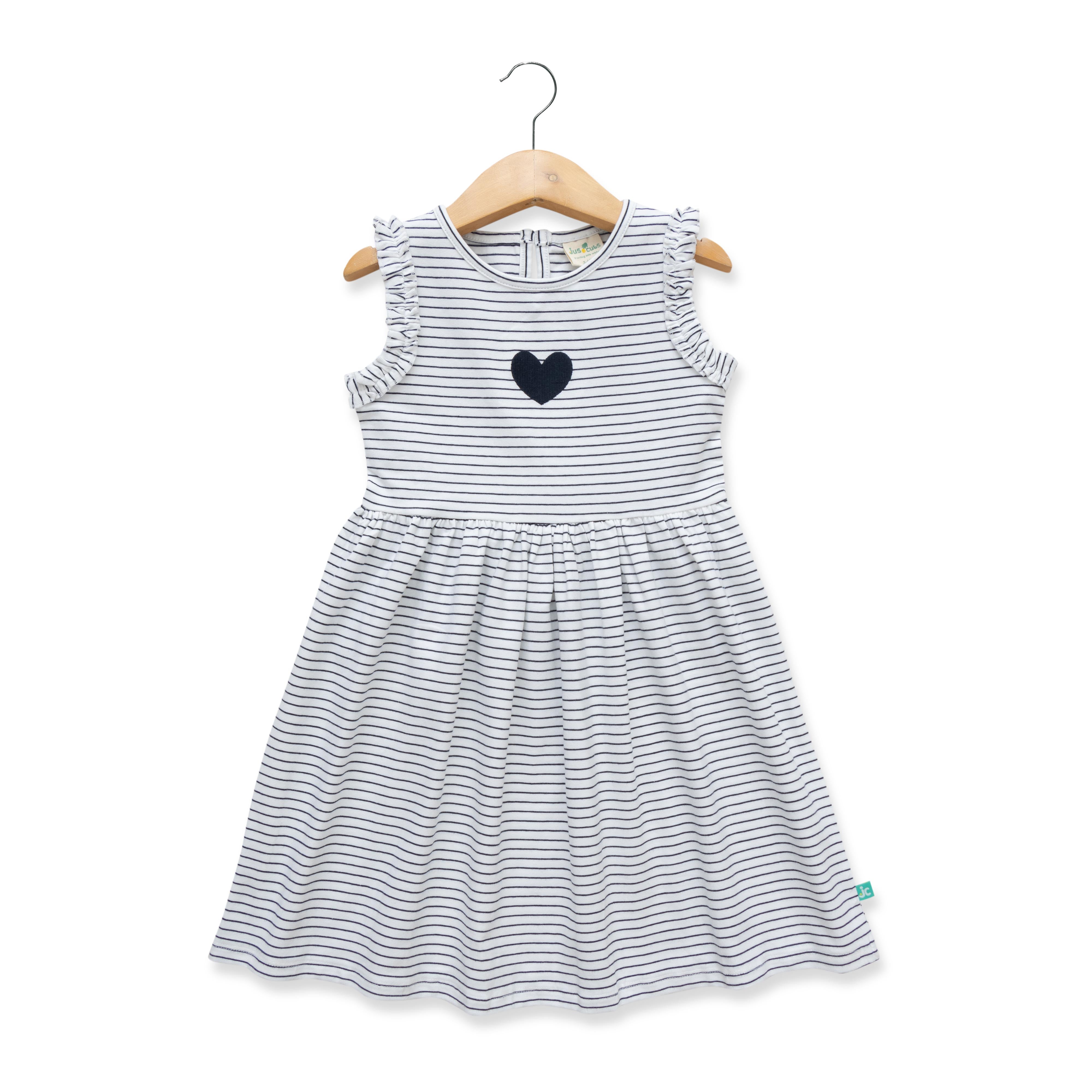 White striped Cotton Dress