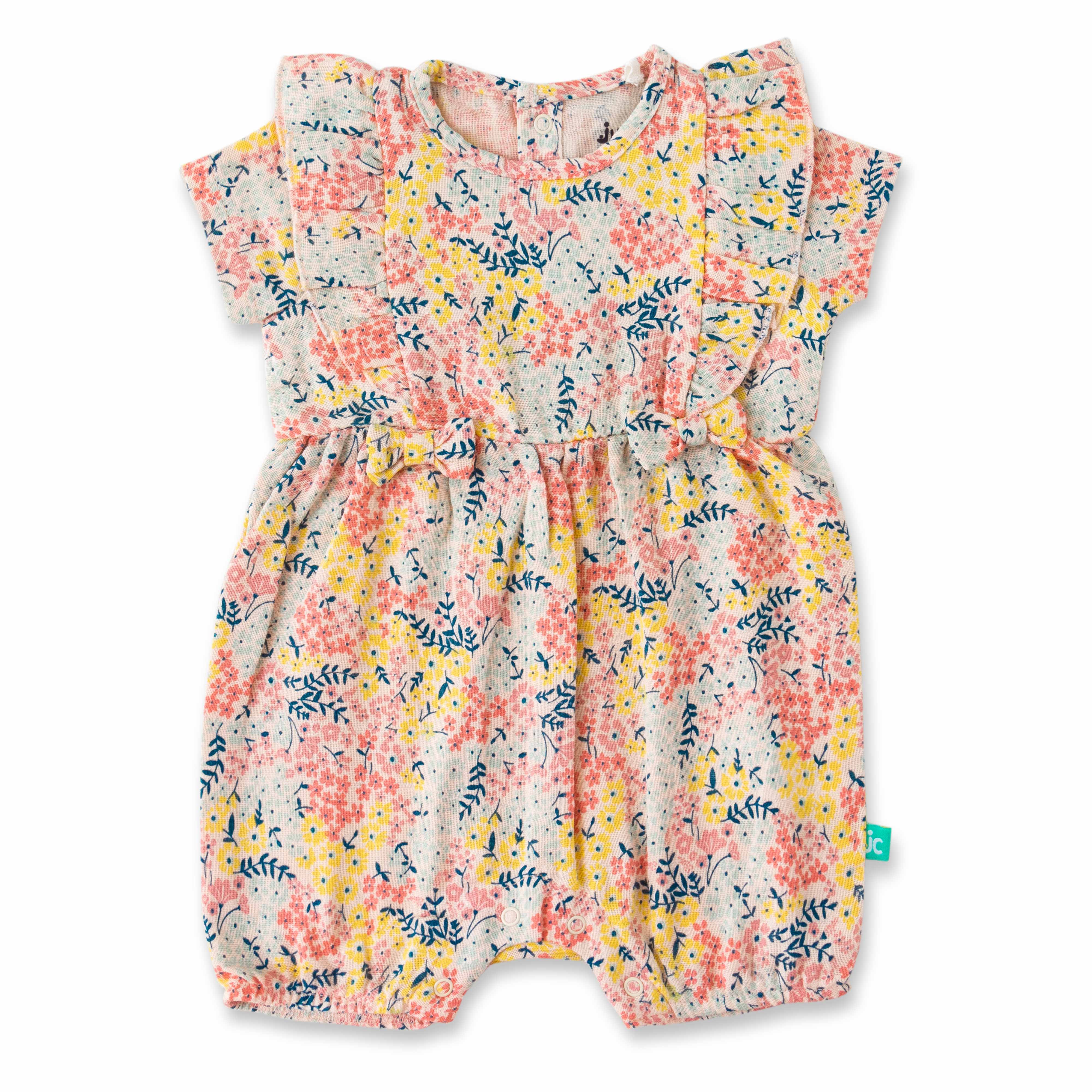 Baby Girls Floral All Over Printed Rompers