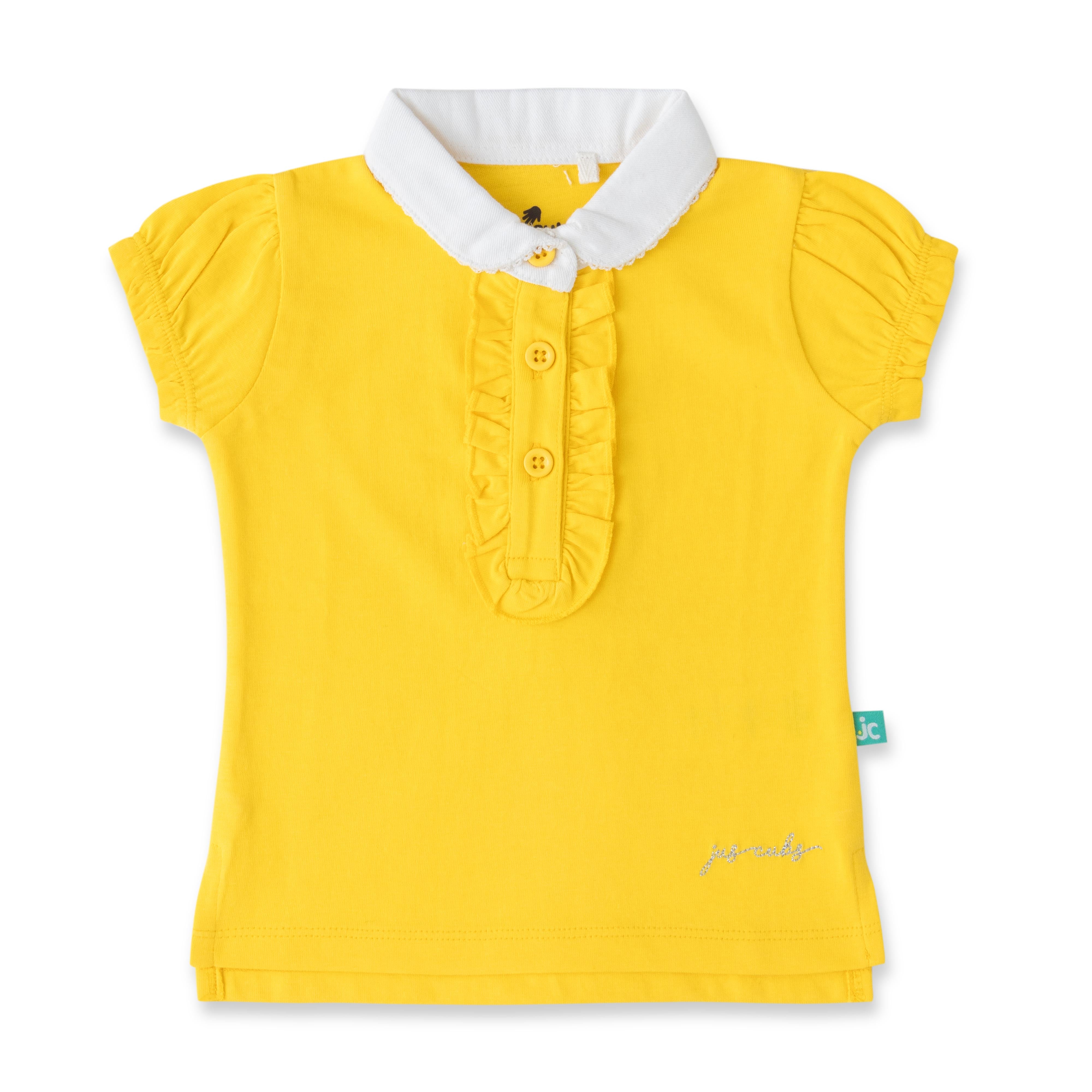 Baby Girls Solid Polo T Shirt