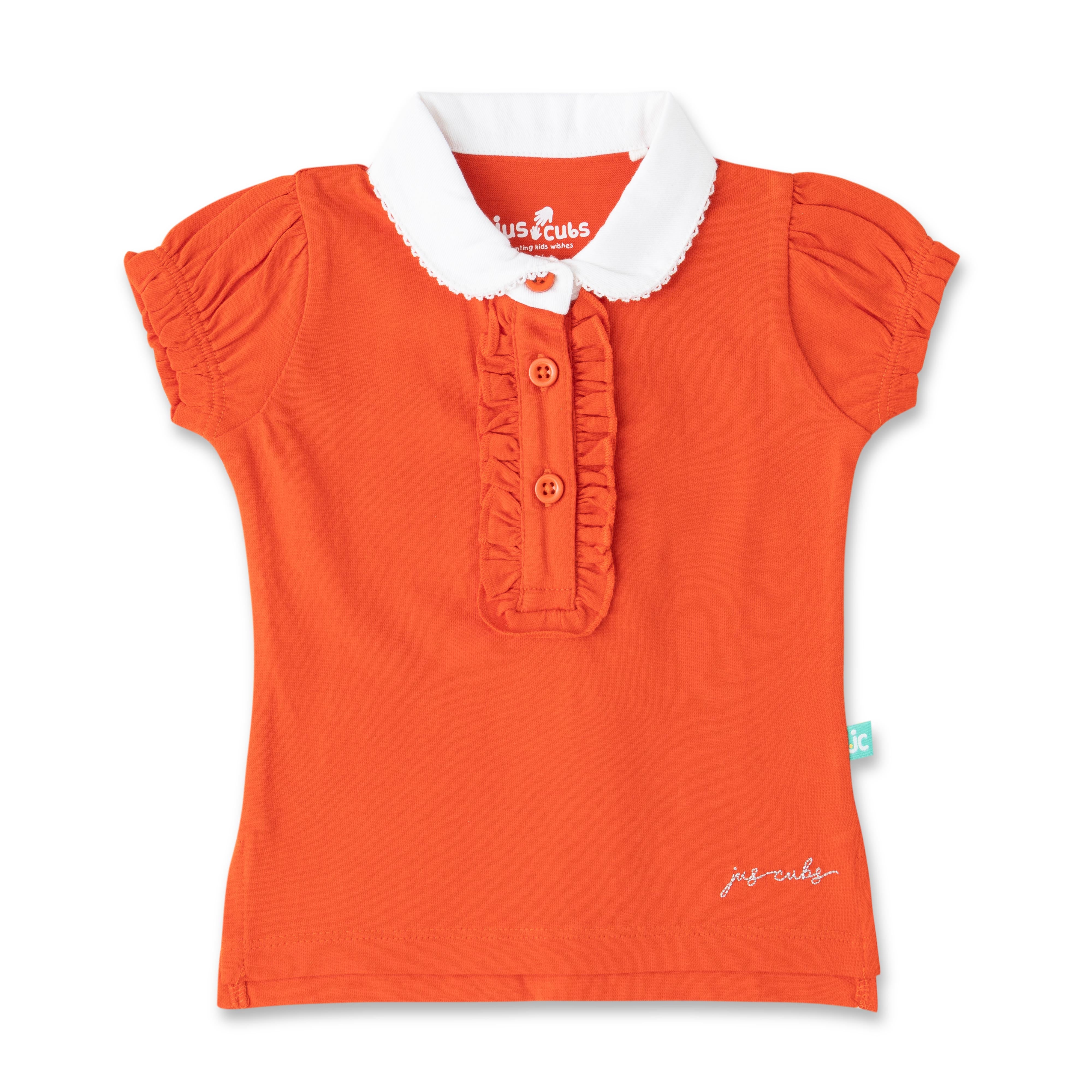 Baby Girls Solid Polo T Shirt