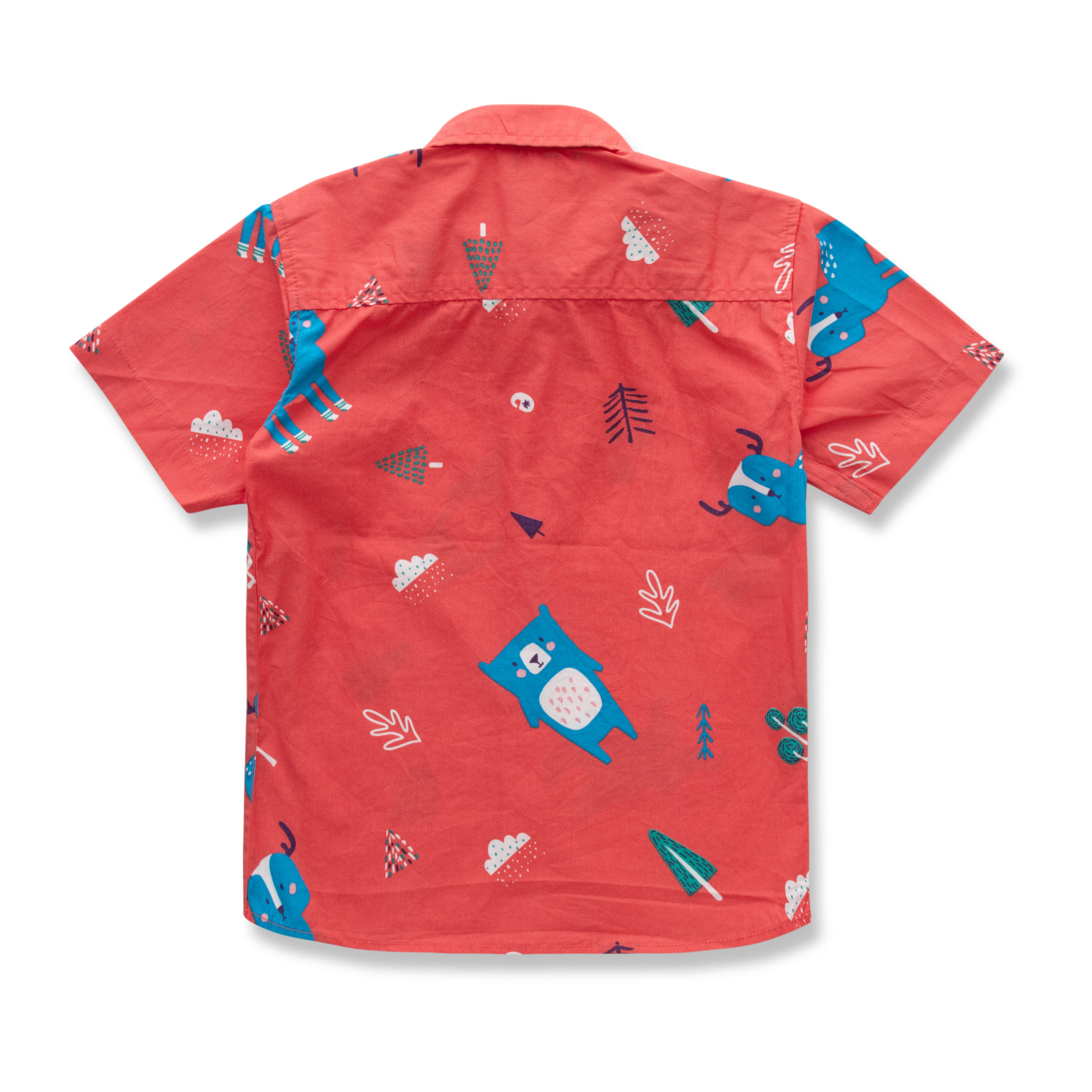 BOYS GRAPHIC PRINTED CASUAL SHIRT