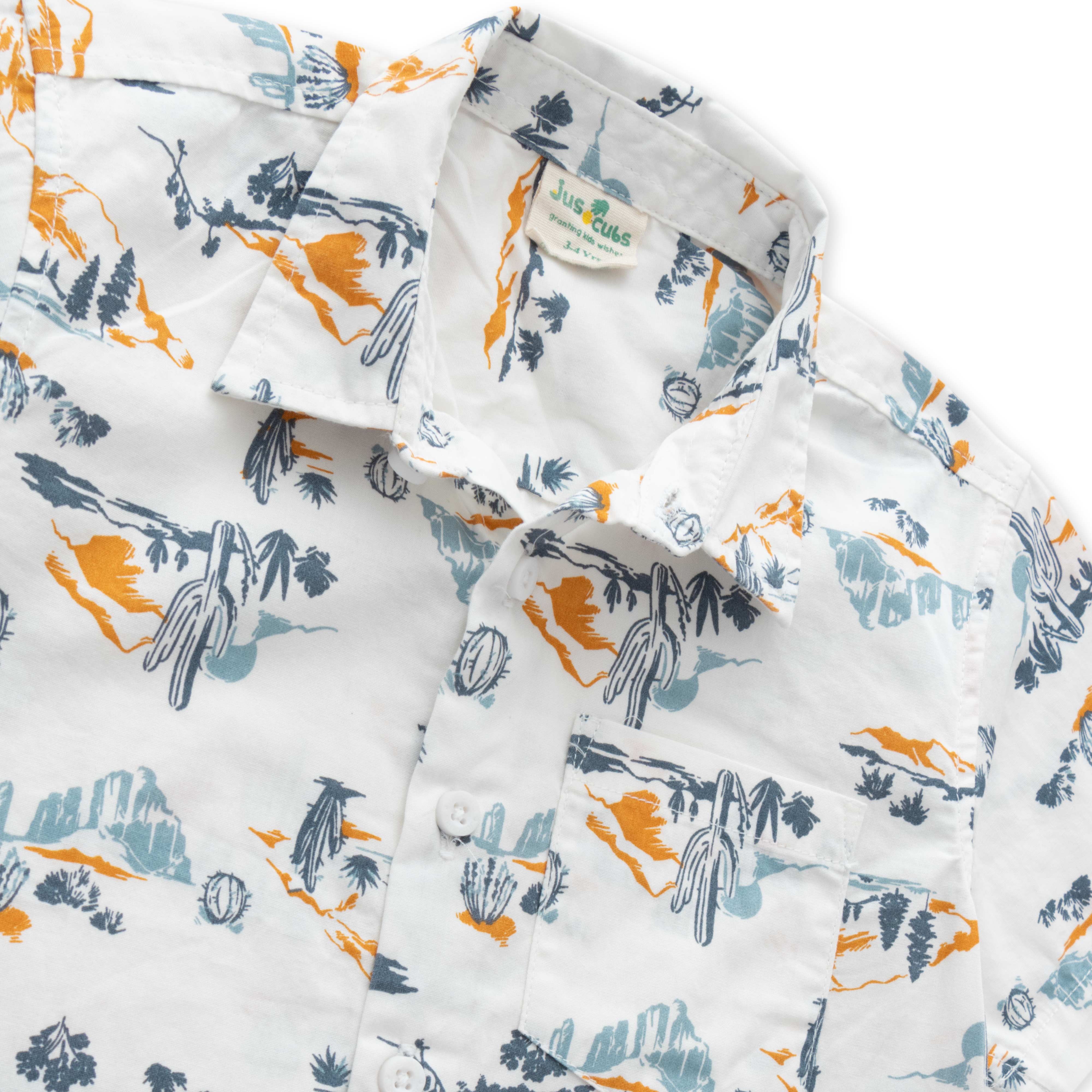 BOYS GRAPHIC PRINTED CASUAL SHIRT