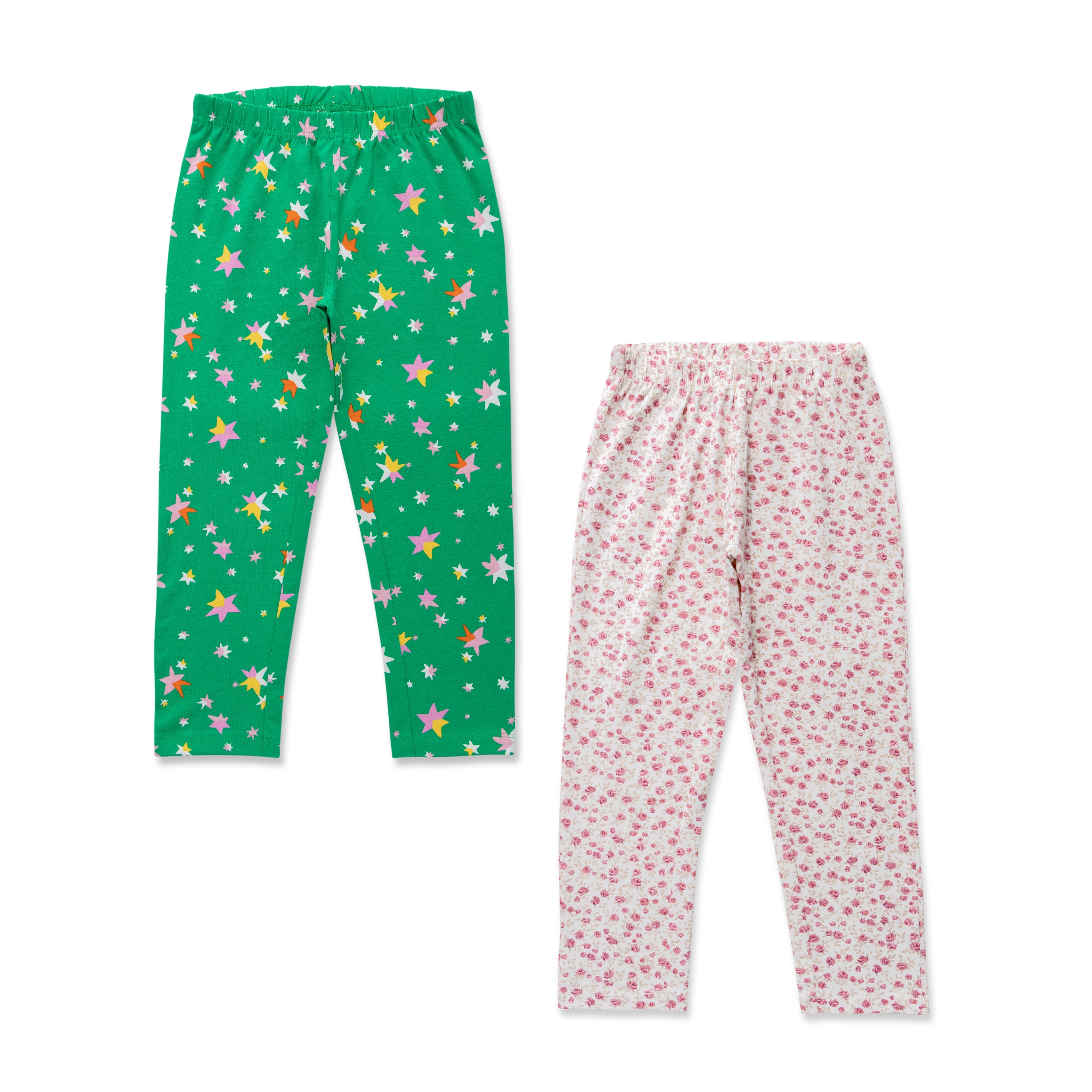 Girls Printed Lounge Pants Combo Pack