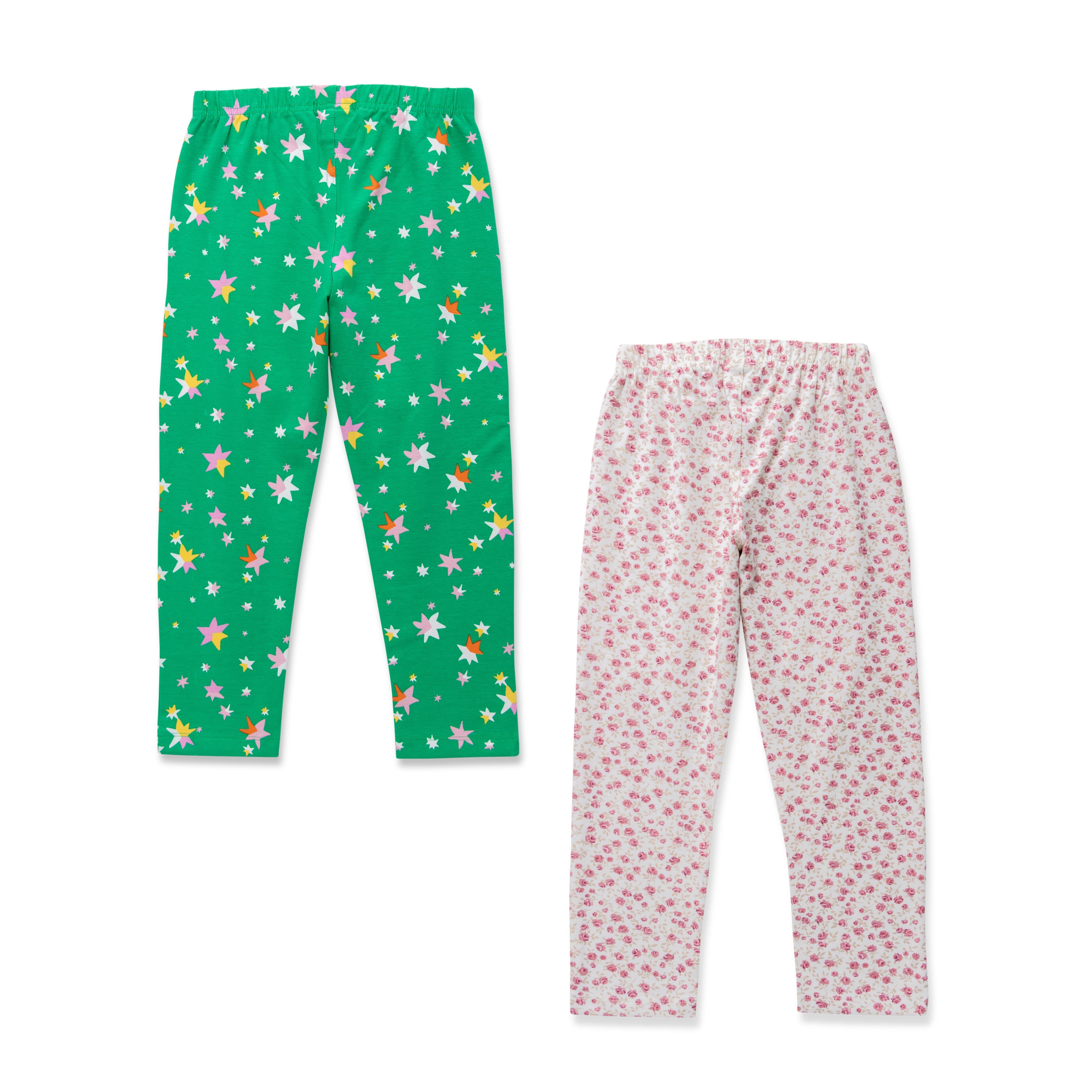 Girls Printed Lounge Pants Combo Pack