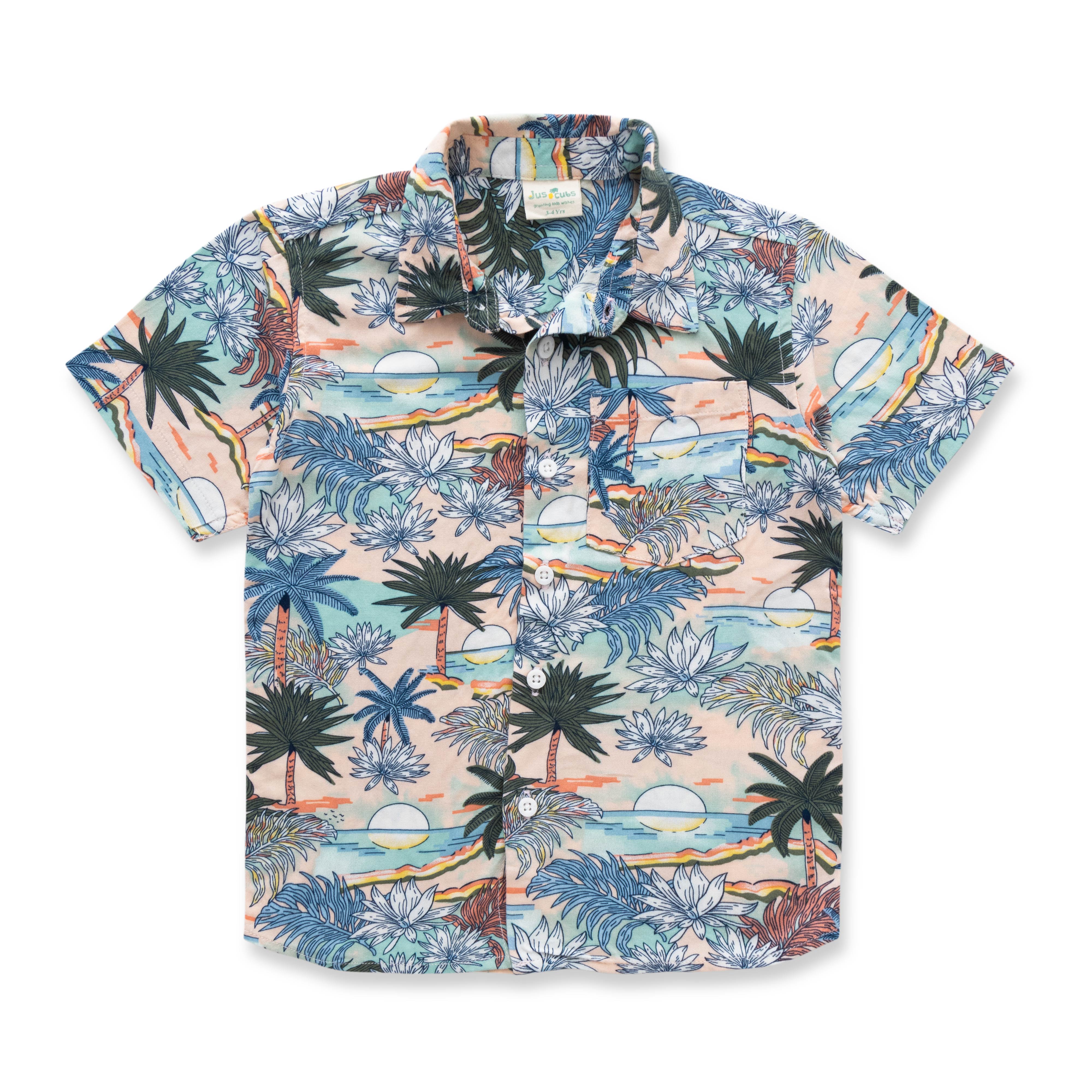 BOYS BEACH PRINTED CASUAL SHIRT