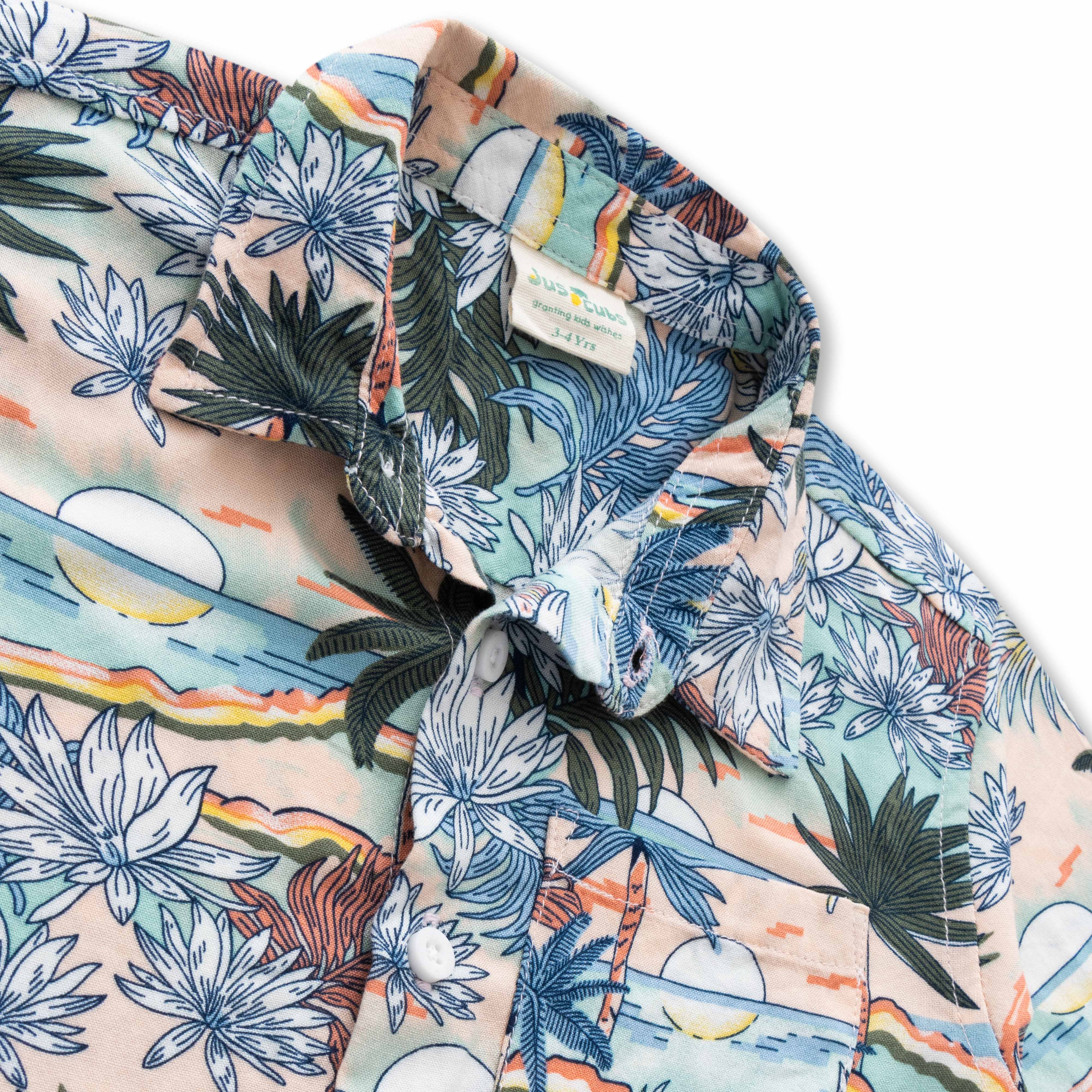 BOYS BEACH PRINTED CASUAL SHIRT