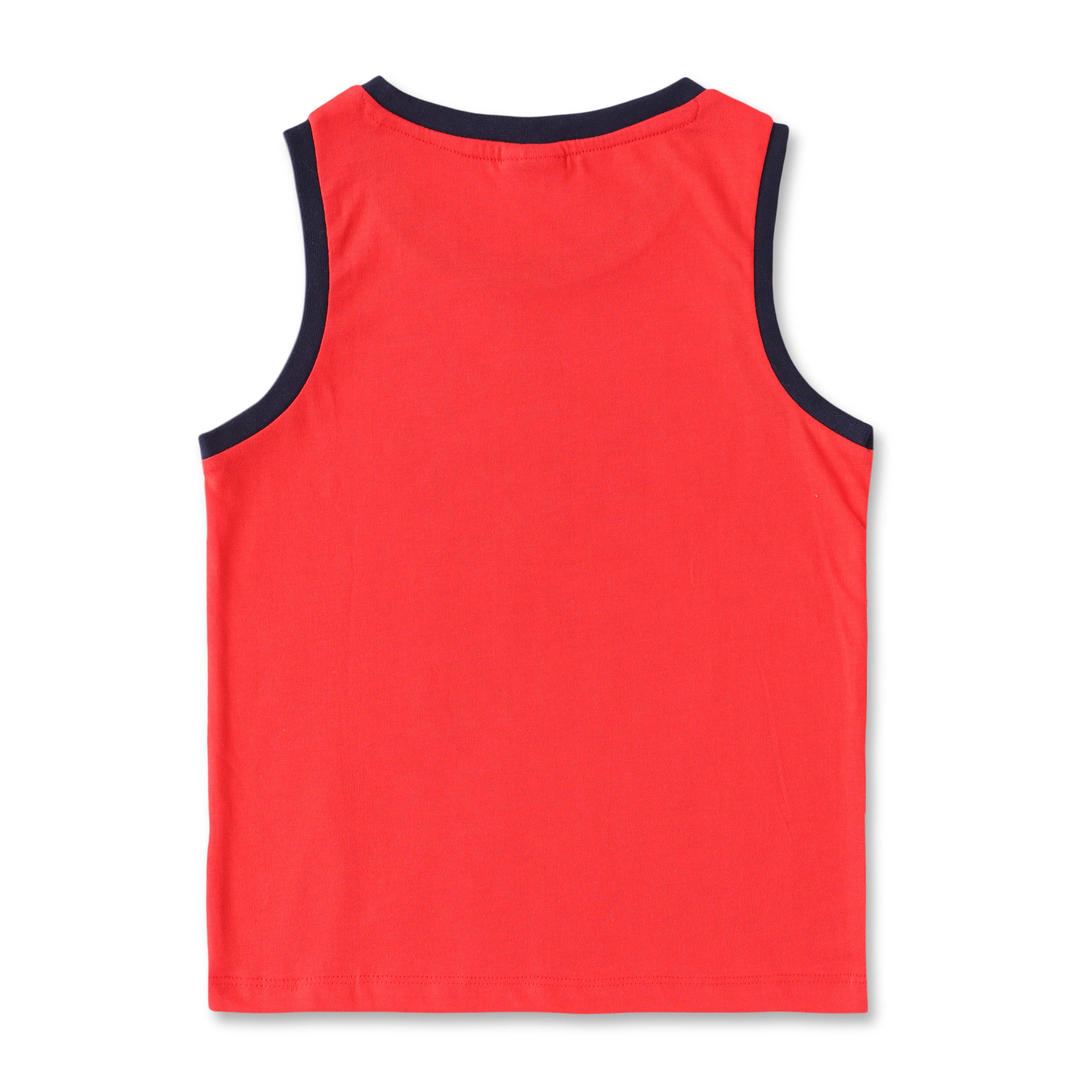 Boys Graphic Printed Sleeveless Tank Combo