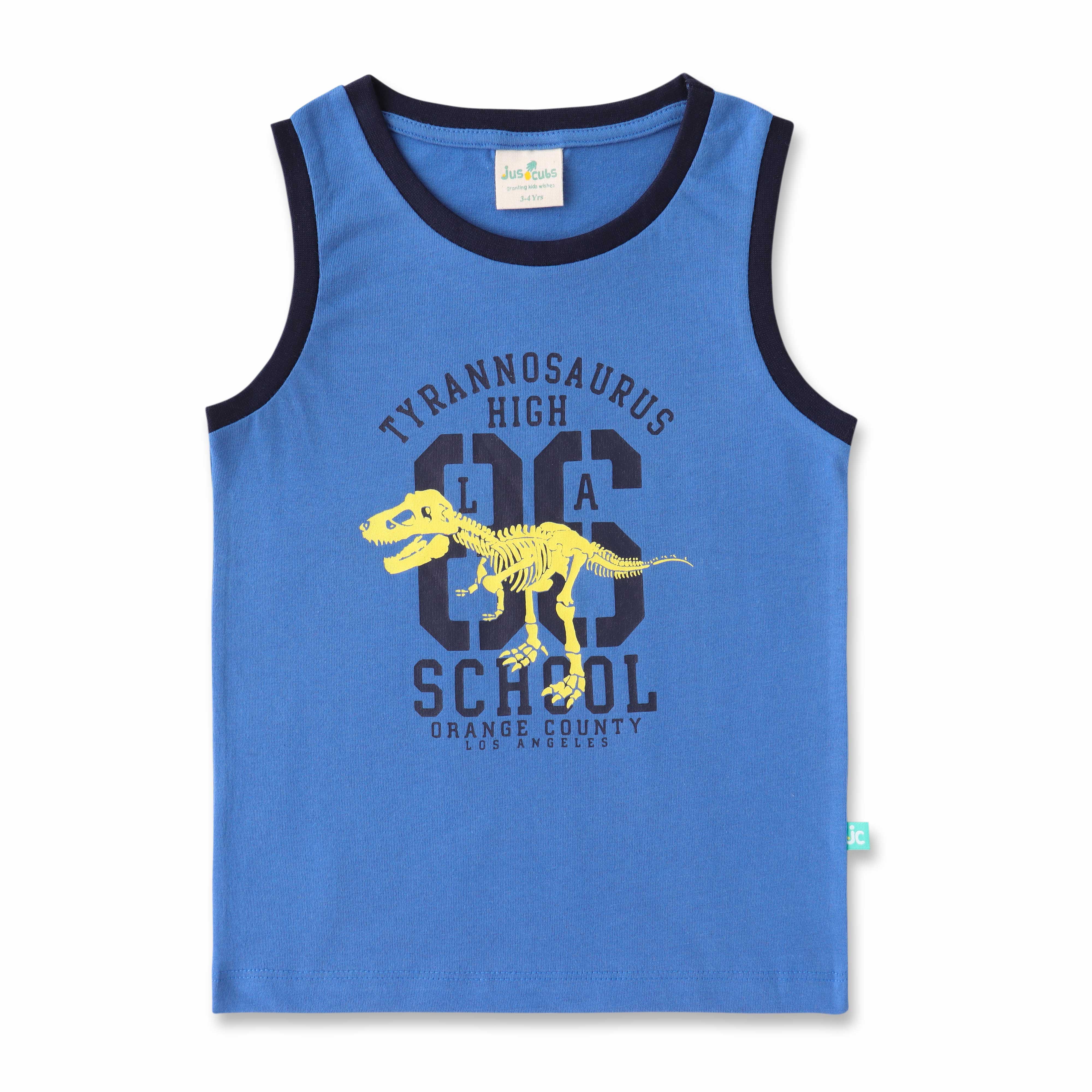 Boys Graphic Printed Sleeveless Tank Combo