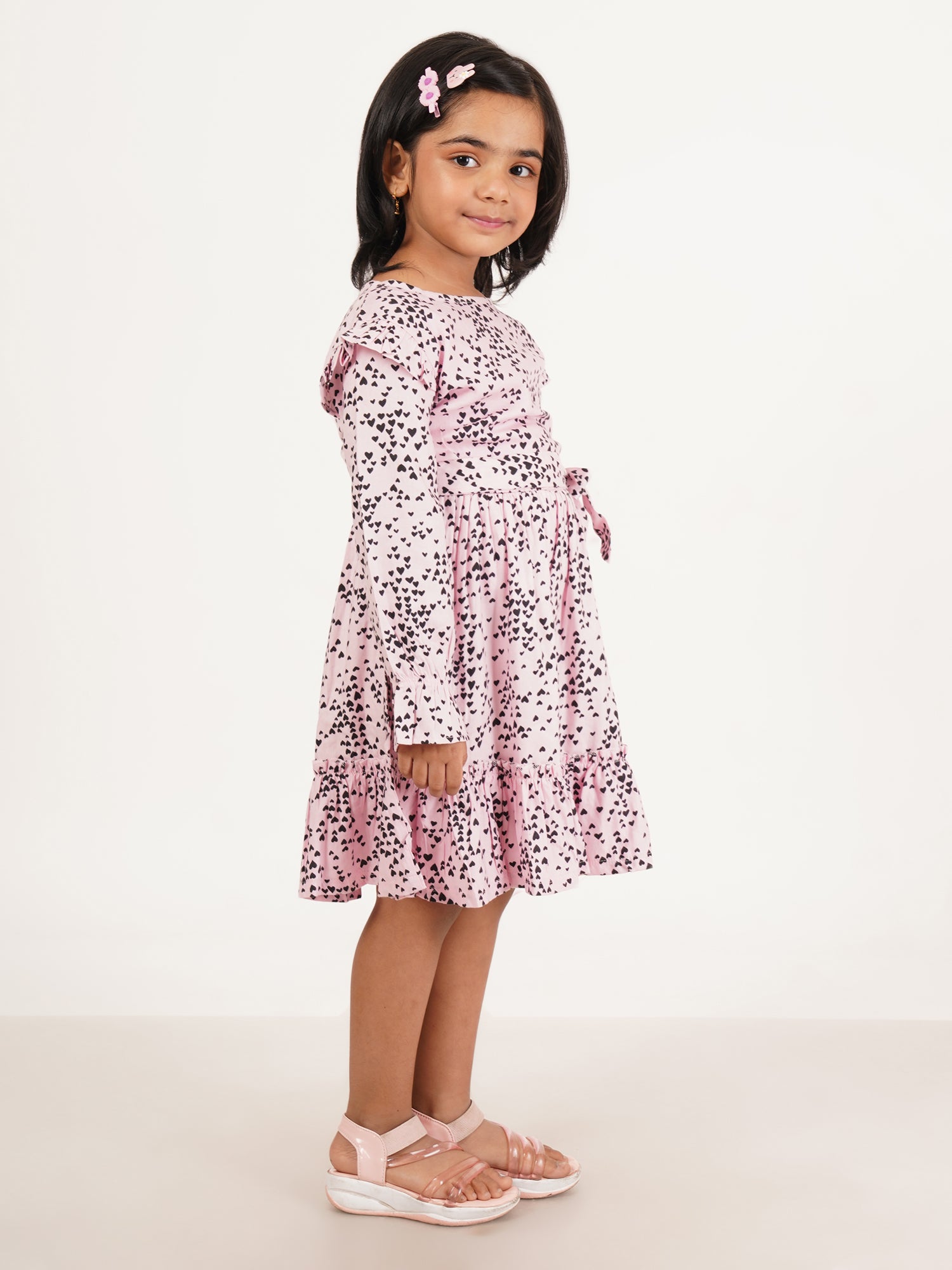 Young Girls All Over Printed Dress