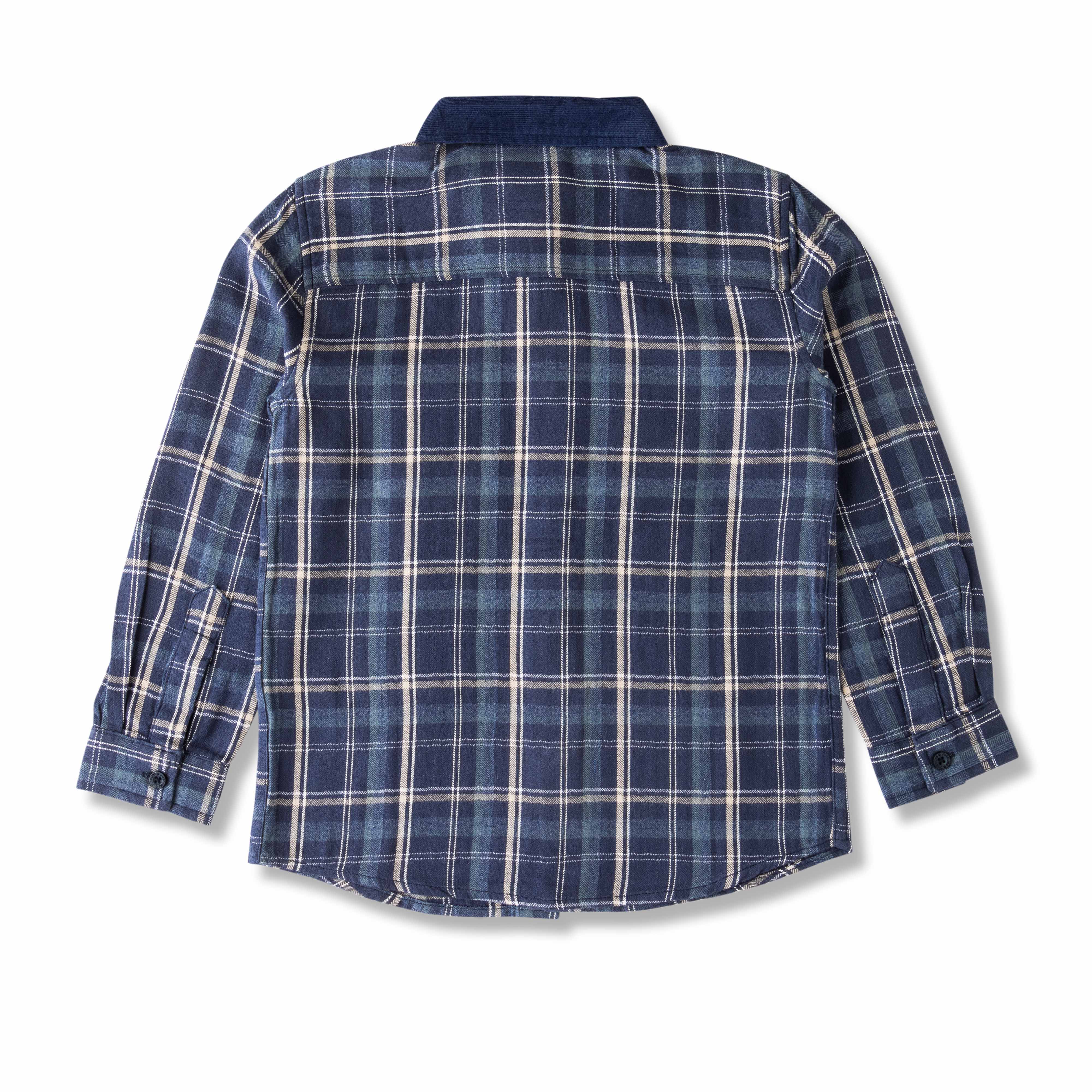 Young Boys Checked Full Sleeve Button Down Collar Shirt