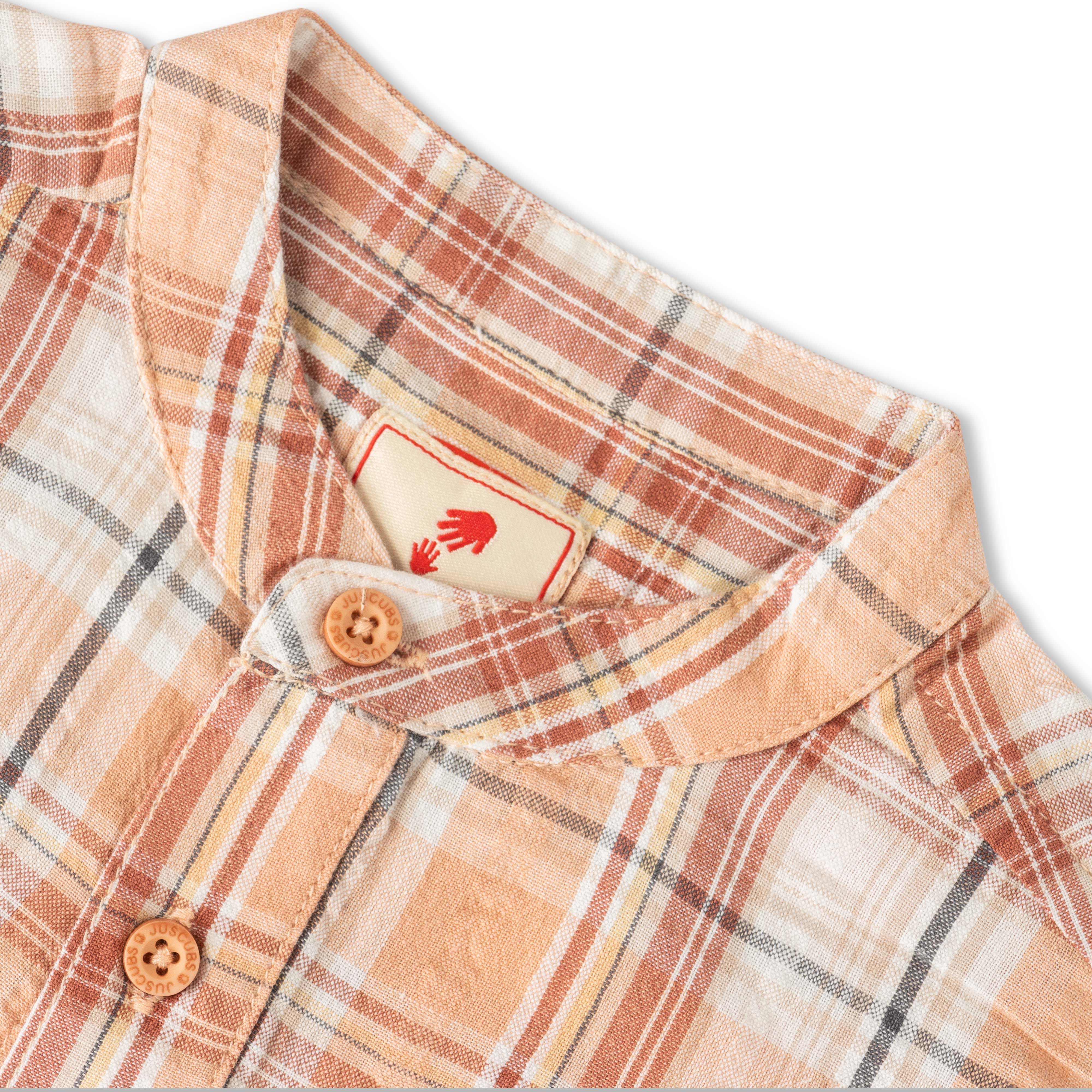 Young Boys Checked Full Sleeve Button Down Collar Shirt