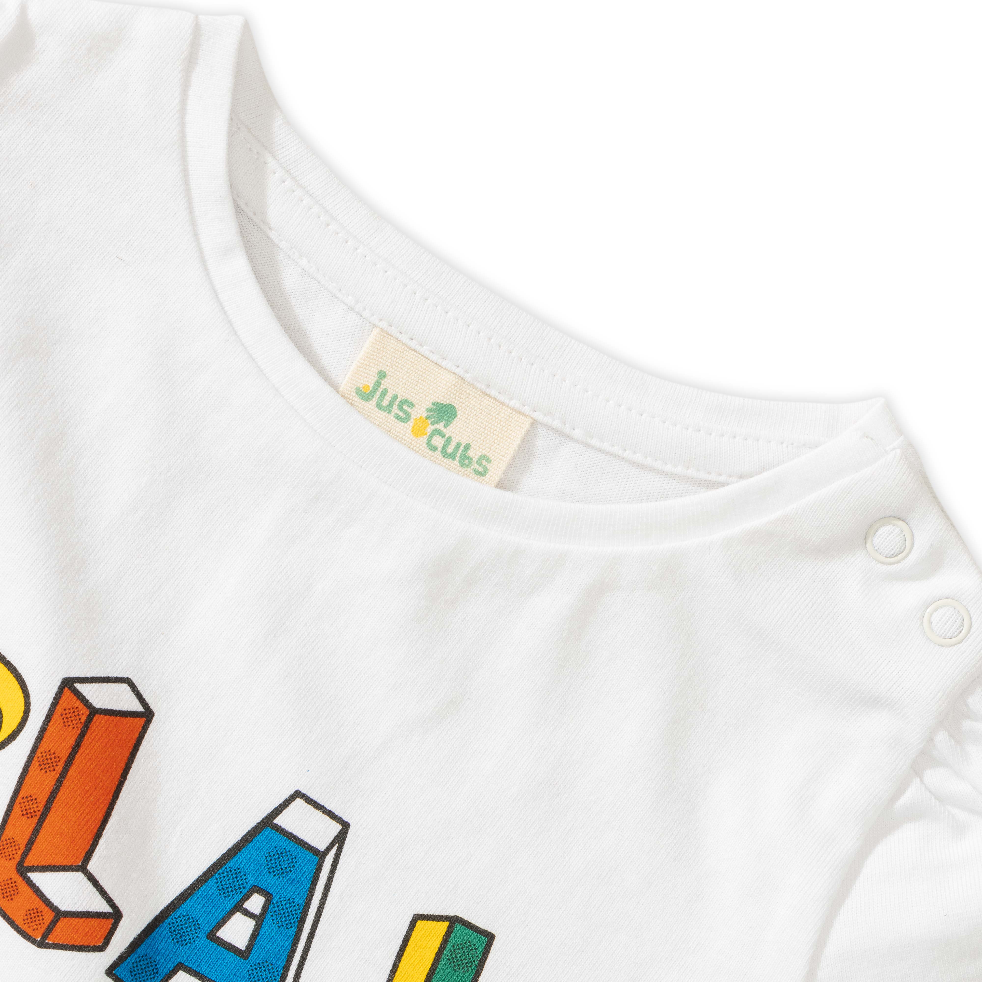 Baby Girls Play & Learn Printed T Shirt & Shorts Set