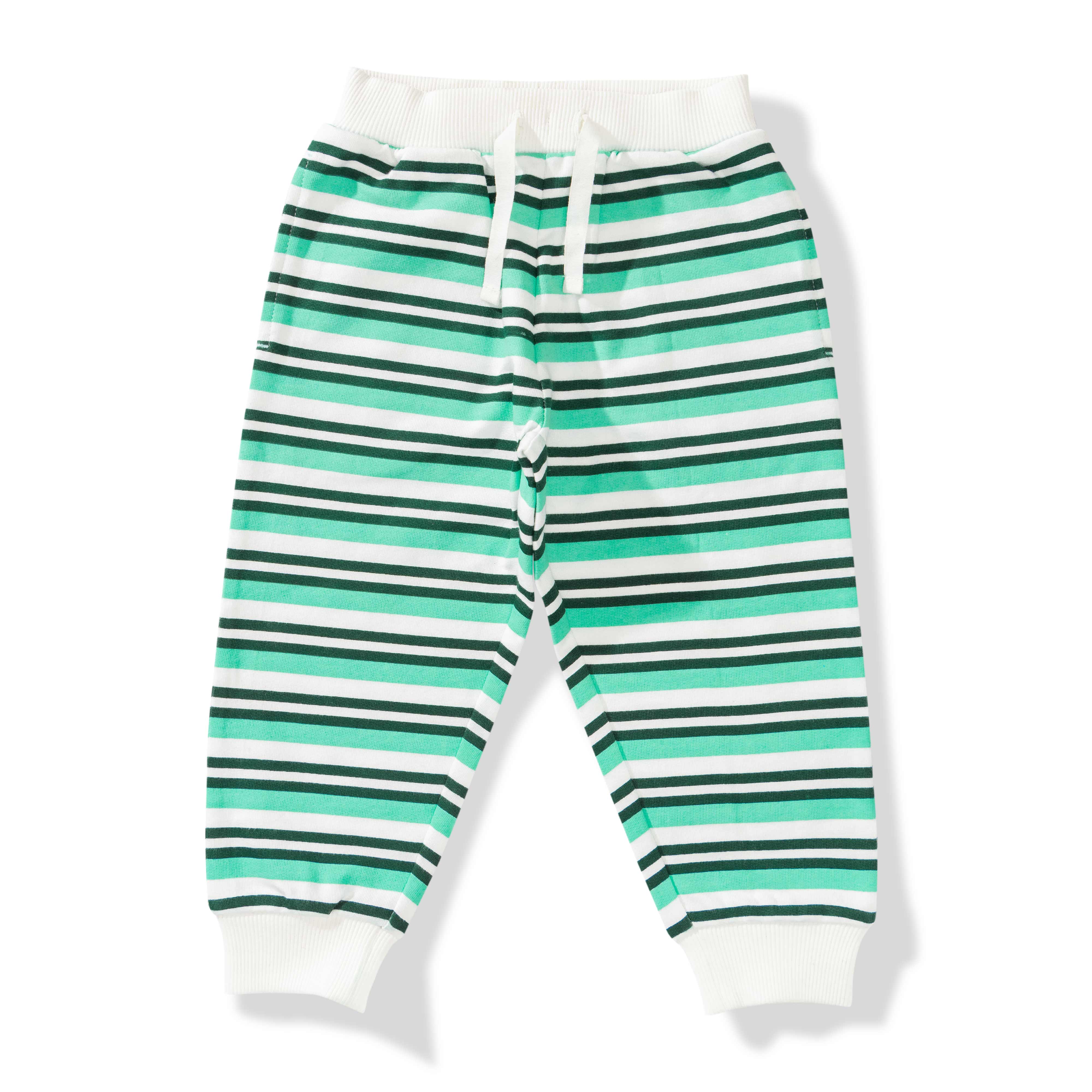 Baby Boys Summer Vibes Printed T Shirt & Stripe Pant Set