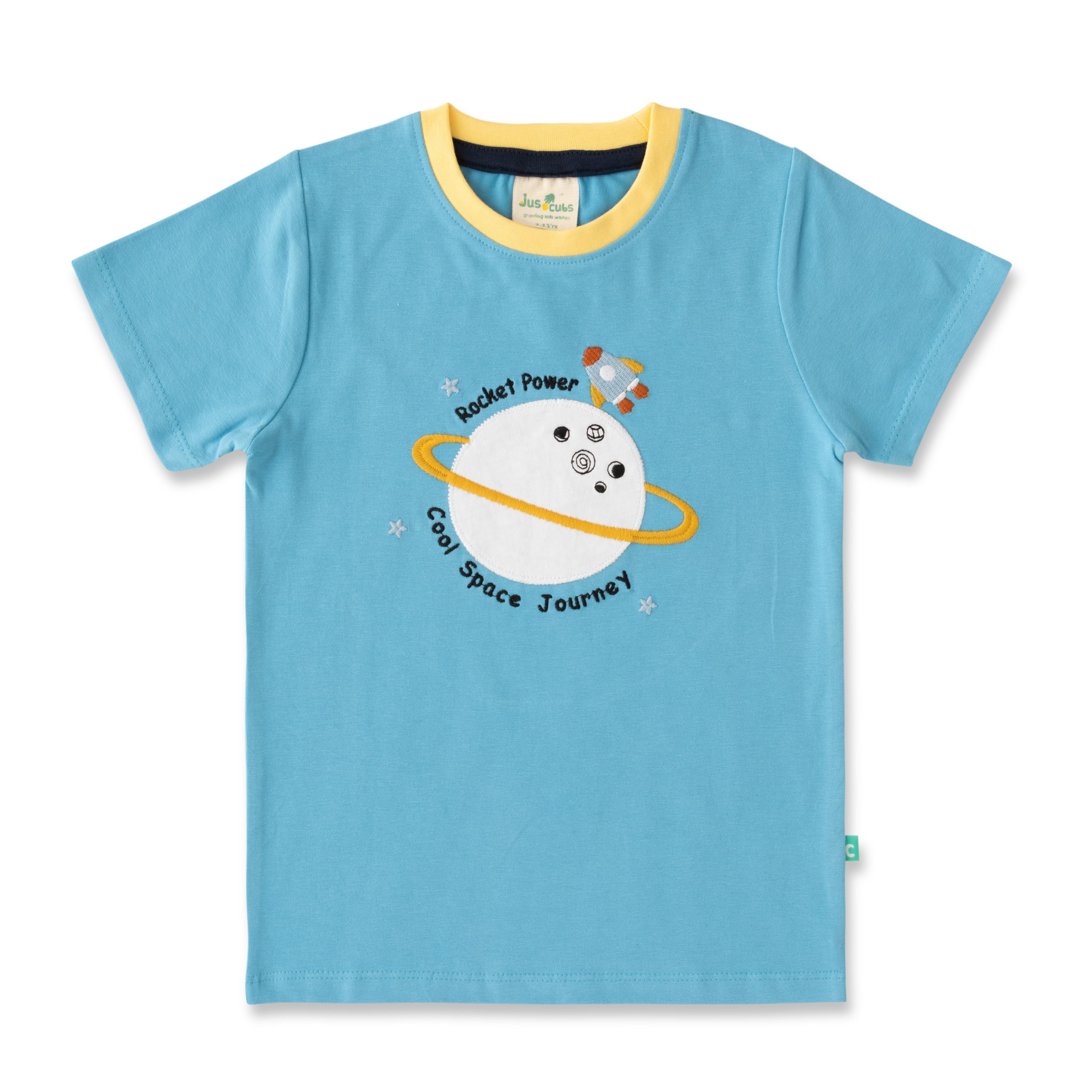 Baby Boys Space T-Shirt & Solid Shorts