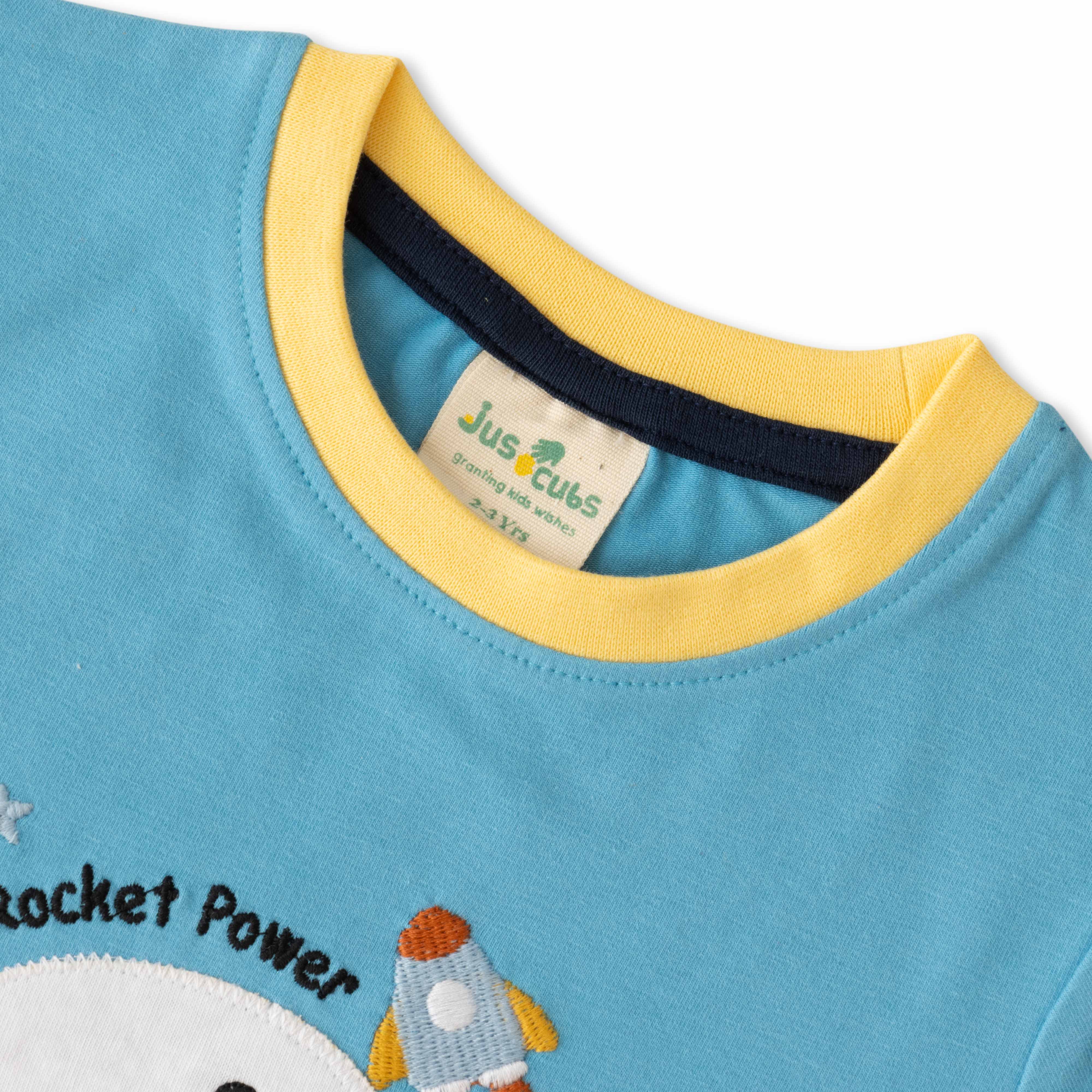 Baby Boys Space T-Shirt & Solid Shorts