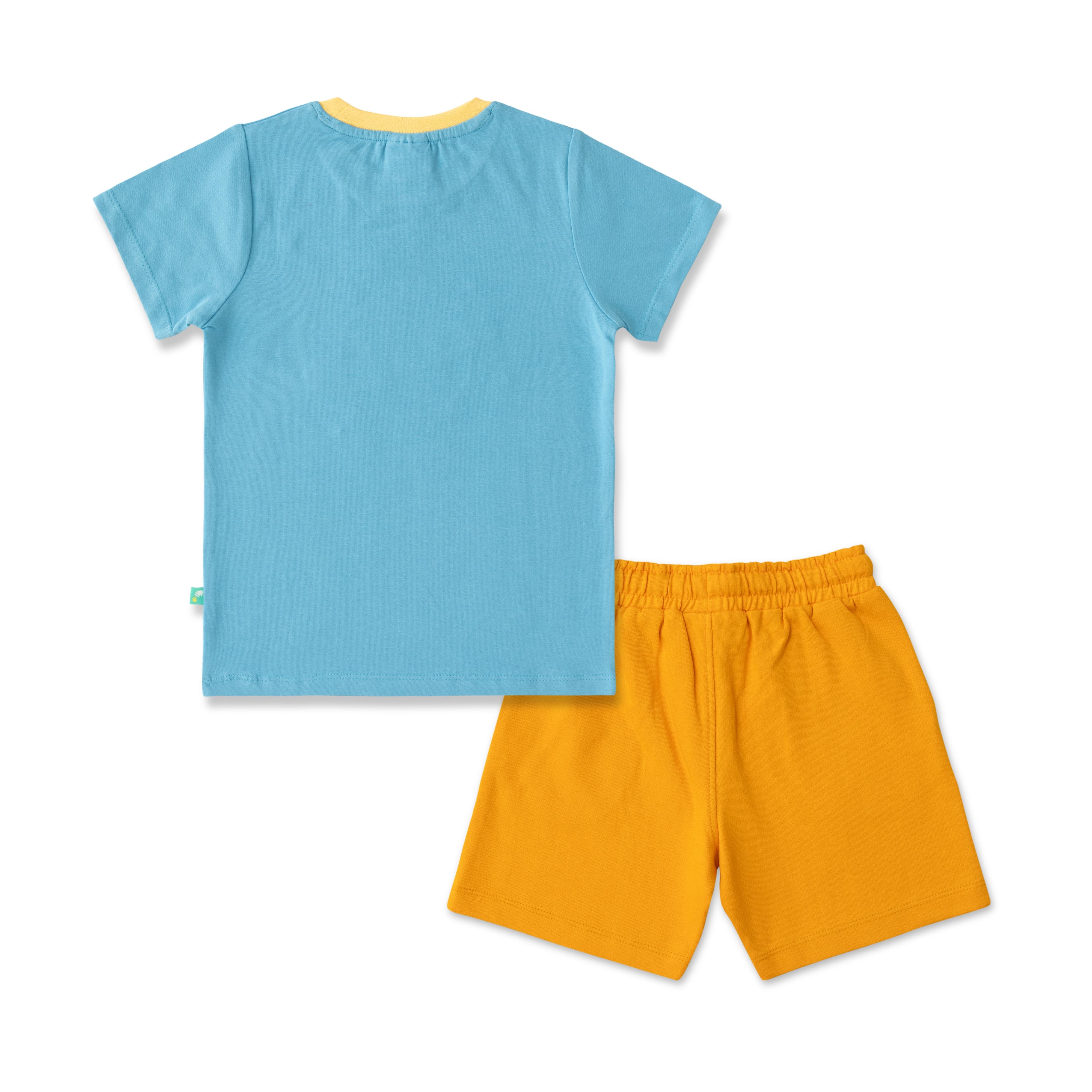 Baby Boys Space T-Shirt & Solid Shorts