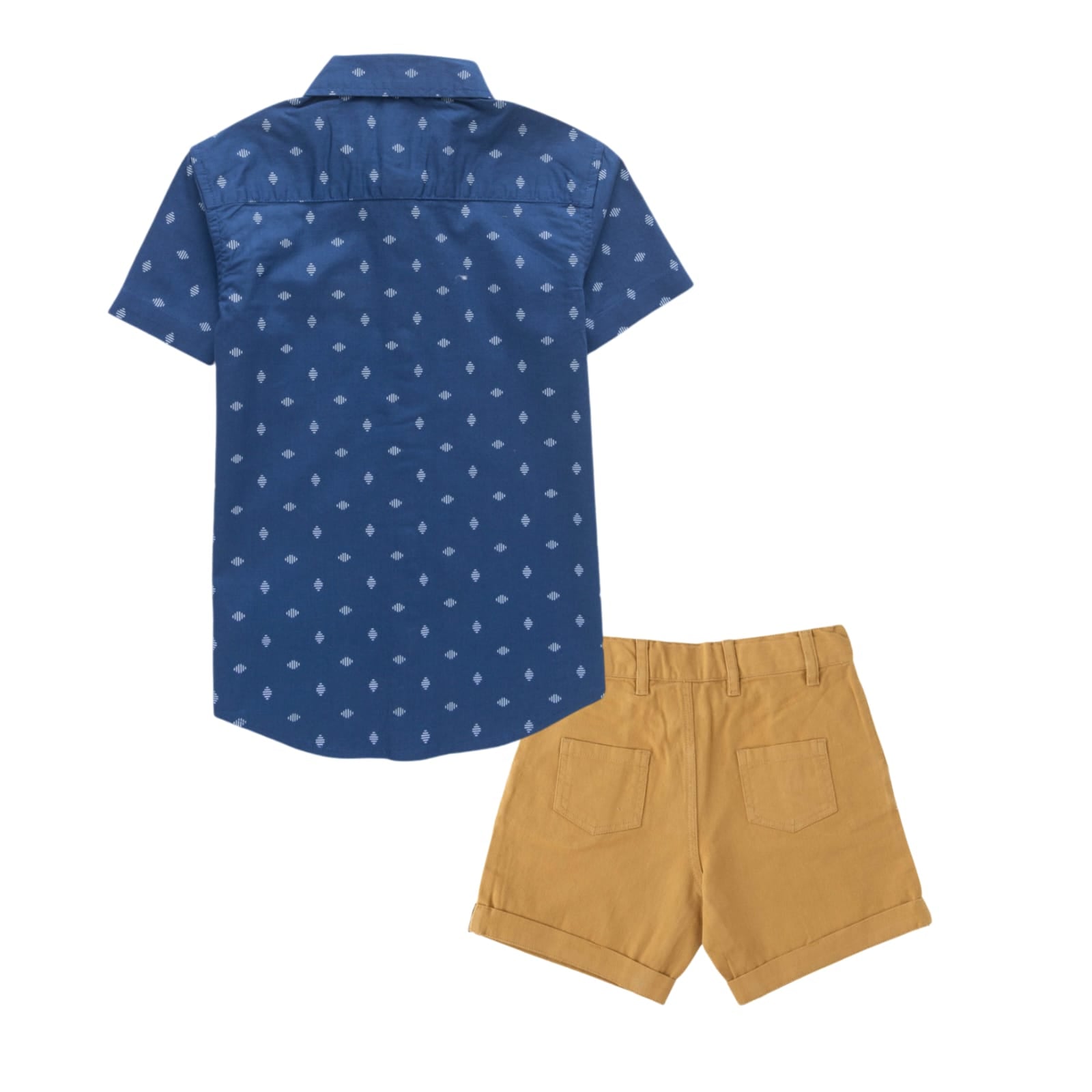 Boys Shirt & Solid Shorts Set