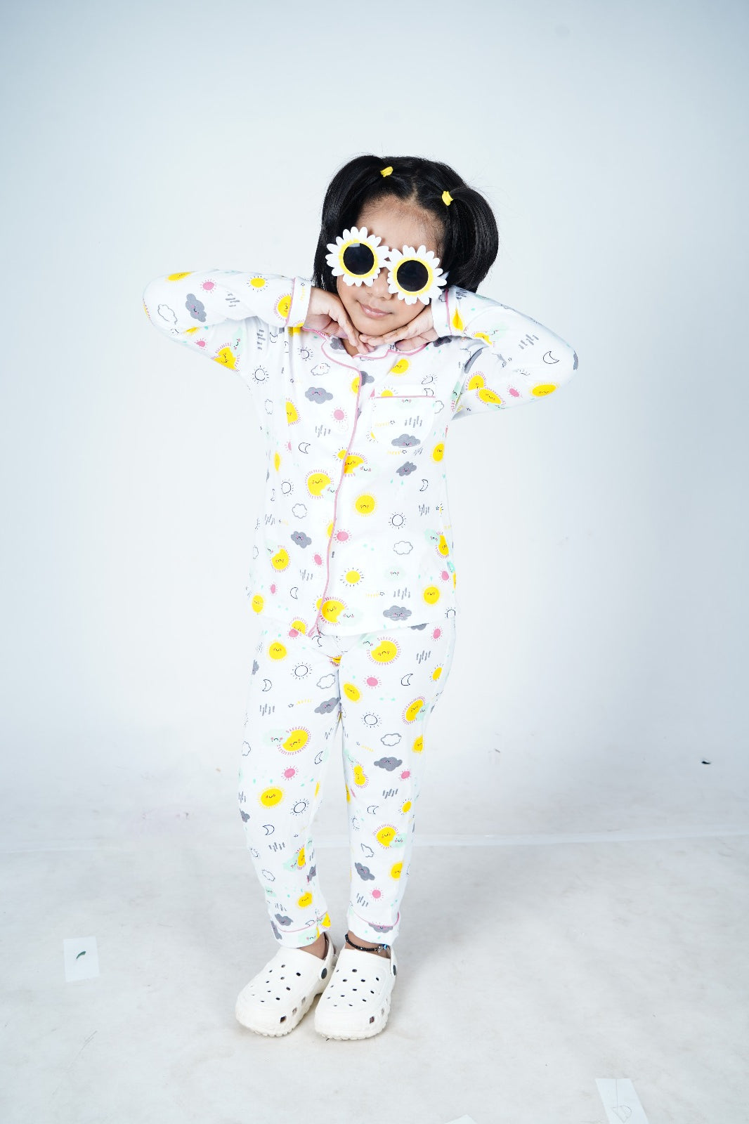 Girls Conversational Printed Pure Cotton Night suit sets