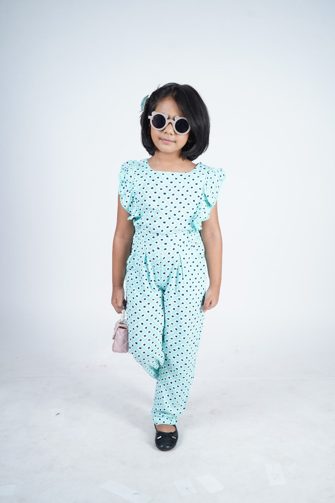 Baby Girls All Over Printed Jumpsuit