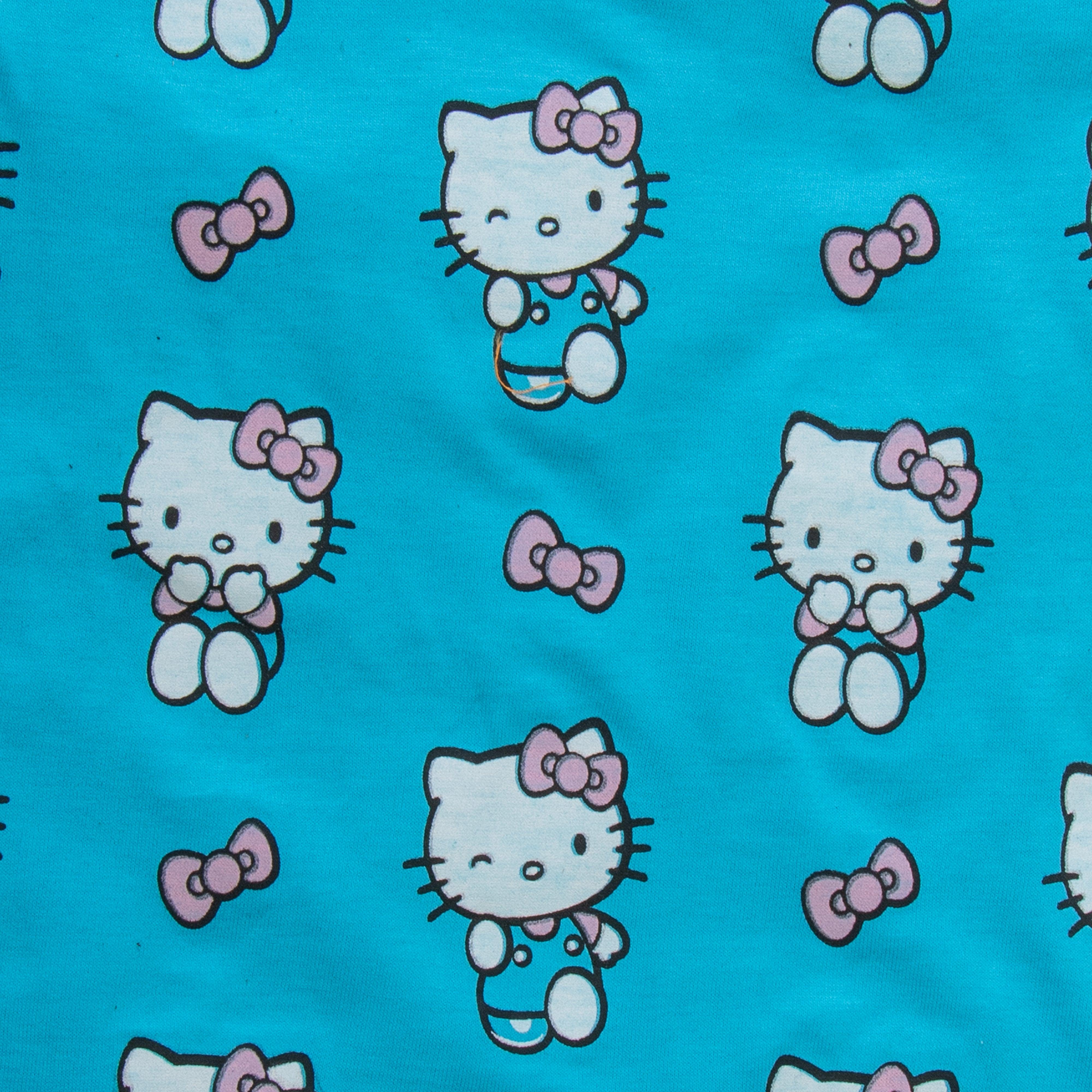 Hello Kitty Half Sleeve Printed Combo Tee - Red & Blue - Juscubs